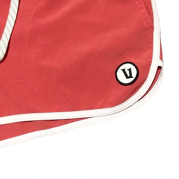 Vuori Women's Athletic Shorts - Melon and White - Picture 5 of 12